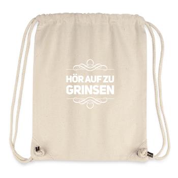bitte nicht grinsen - Stanley/Stella recycelter Gym Bag - Naturweiß - Vorne