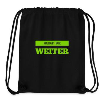 sprechen sie weiter - Stanley/Stella recycelter Gym Bag - Schwarz - Vorne