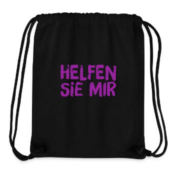 ich brauche Hilfe - Stanley/Stella recycelter Gym Bag - Schwarz - Vorne