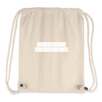 ich stecke in Schwierigkeiten - Stanley/Stella recycelter Gym Bag - Naturweiß - Vorne