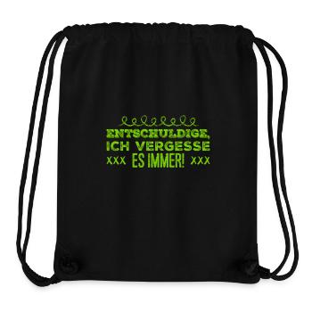 ich bin vergesslich - Stanley/Stella recycelter Gym Bag - Schwarz - Vorne
