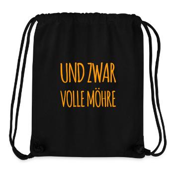volle Möhre - Stanley/Stella recycelter Gym Bag - Schwarz - Vorne