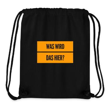 wohin soll das führen? - Stanley/Stella recycelter Gym Bag - Schwarz - Vorne