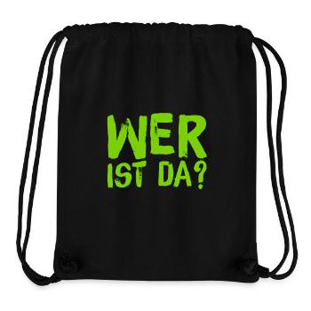 ist hier jemand? - Stanley/Stella recycelter Gym Bag - Schwarz - Vorne