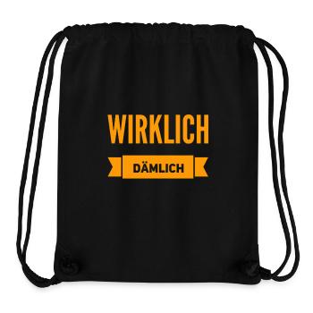 echt dämlich - Stanley/Stella recycelter Gym Bag - Schwarz - Vorne
