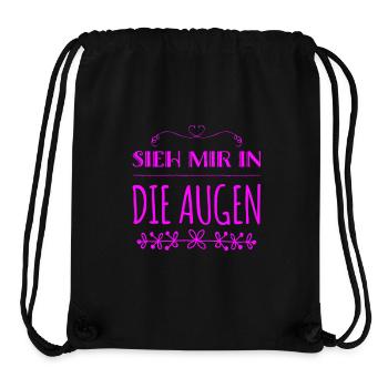 ich steh auf Augenkontakt - Stanley/Stella recycelter Gym Bag - Schwarz - Vorne