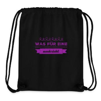 was für eine Nachricht - Stanley/Stella recycelter Gym Bag - Schwarz - Vorne