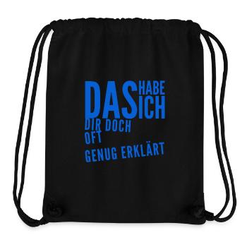 keine Lust mehr - Stanley/Stella recycelter Gym Bag - Schwarz - Vorne
