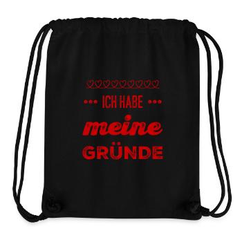 das sind meine Gründe - Stanley/Stella recycelter Gym Bag - Schwarz - Vorne