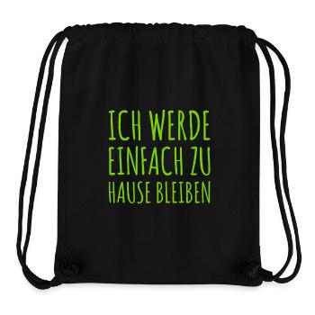 ich bleibe hier - Stanley/Stella recycelter Gym Bag - Schwarz - Vorne