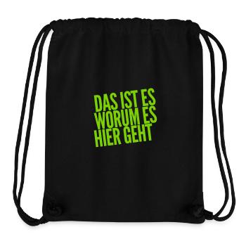 das ist der Grund - Stanley/Stella recycelter Gym Bag - Schwarz - Vorne
