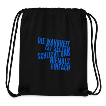 die Wahrheit ist komplex - Stanley/Stella recycelter Gym Bag - Schwarz - Vorne