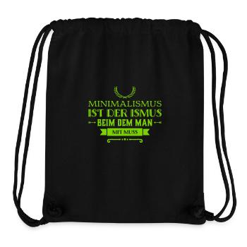 ich mag Minimalismus - Stanley/Stella recycelter Gym Bag - Schwarz - Vorne