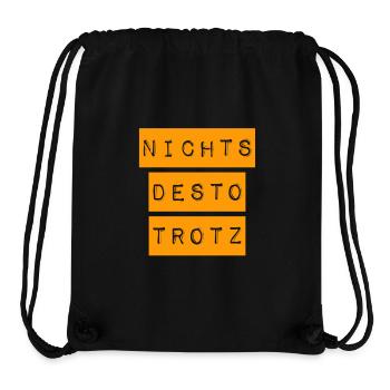 trotz allem - Stanley/Stella recycelter Gym Bag - Schwarz - Vorne