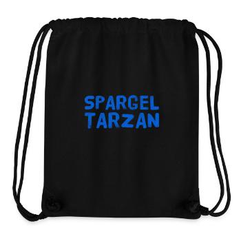 hier steht ein Spargeltarzan - Stanley/Stella recycelter Gym Bag - Schwarz - Vorne