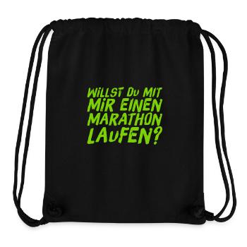 Lust auf einen Marathon? - Stanley/Stella recycelter Gym Bag - Schwarz - Vorne