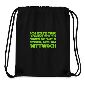ich mag Schokolade - Stanley/Stella recycelter Gym Bag - Schwarz - Vorne