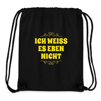 no plan - Stanley/Stella Recycled Gym Bag - black - Front