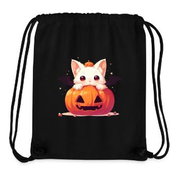 Süße Halloween Katze - Stanley/Stella recycelter Gym Bag - Schwarz - Vorne