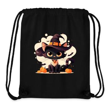 Cute Halloween Cat - Stanley/Stella Recycled Gym Bag - black - Front
