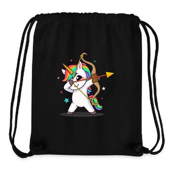 Bogenschiessen Einhorn / Archery Unicorn - Stanley/Stella recycelter Gym Bag - Schwarz - Vorne