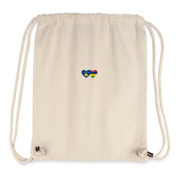 Bosnia Mauritius Flag Heart - Stanley/Stella Recycled Gym Bag - natural - Front