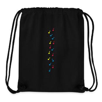 Krawattenmotiv Musik 3farbig - Stanley/Stella Recycled Gym Bag - black - Front