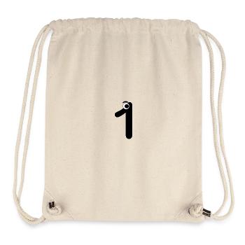 Zahl Eins 1 Kinder Geburtstag Mathematik lernen - Stanley/Stella recycelter Gym Bag - Naturweiß - Vorne