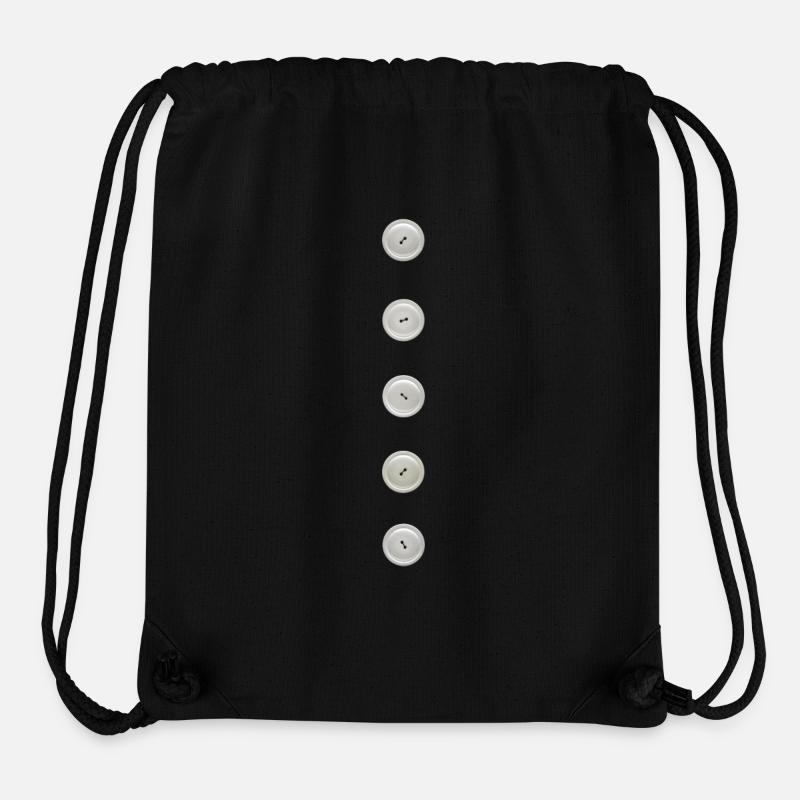 Knopf Knöpfe Illusion 5 Fake Punkte lustig schick - Stanley/Stella recycelter Gym Bag - Schwarz