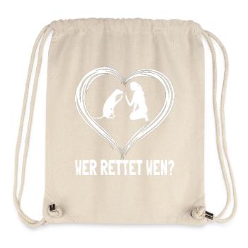 Wer rettet wen? - Stanley/Stella recycelter Gym Bag - Naturweiß - Vorne