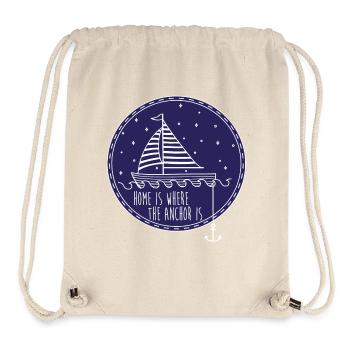Segelschiff Sternennacht - Stanley/Stella recycelter Gym Bag - Naturweiß - Vorne