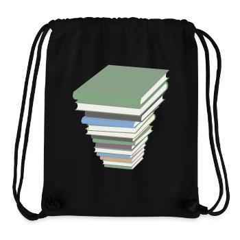 books reader reading buecher lesen lernen78 - Stanley/Stella recycelter Gym Bag - Schwarz - Vorne