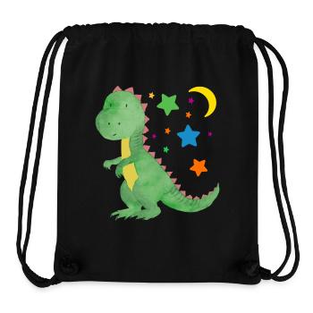Little Dino with Moon and Stars Dinobaby - Stanley/Stella Recycled Gym Bag - black - Front