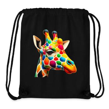 Giraffe farbig und bemalt wie Harlekin - Stanley/Stella recycelter Gym Bag - Schwarz - Vorne
