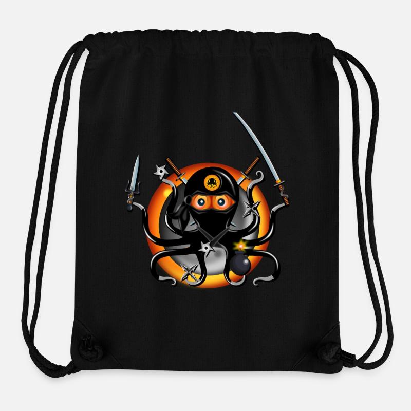 Ninja Octopus - Stanley/Stella Recycled Gym Bag - black