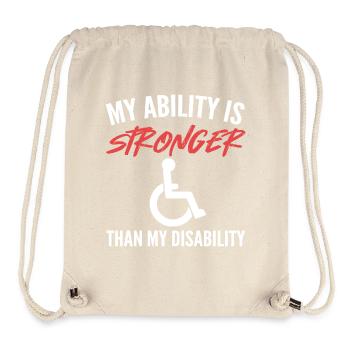 Wheelchair - Stanley/Stella Recycled Gym Bag - natural - Front