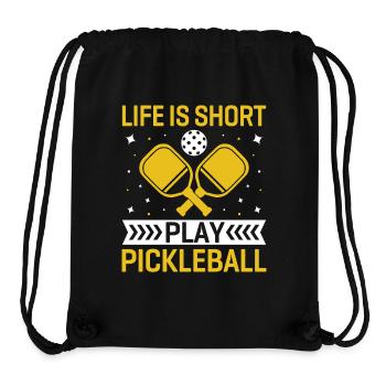 Life is Short, Play Pickleball - Stanley/Stella Recycled Gym Bag - black - Front