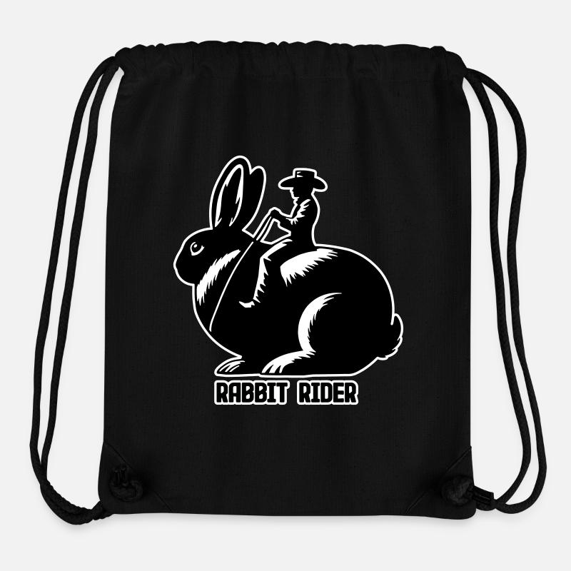 Rabbit Rider (Text dunkel - mit Kontur, 3-farbig) - Stanley/Stella recycelter Gym Bag - Schwarz