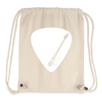 E-Gitarre (Strat-Form) für dunkle Untergründe - Stanley/Stella recycelter Gym Bag - Naturweiß - Vorne