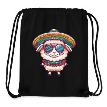 Sheep Comic Funny Sombrero - Stanley/Stella Recycled Gym Bag - black - Front