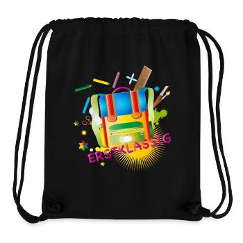Erstklassiger Schulranzen bunt & kreativ - Stanley/Stella recycelter Gym Bag - Schwarz - Vorne