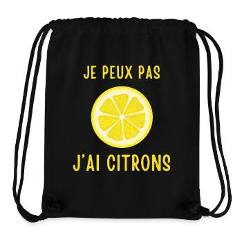 I can't, I have lemons - Stanley/Stella Recycled Gym Bag - black - Front