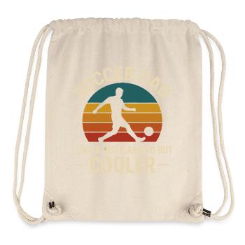Soccer Dad Retro Sunset Design - Stanley/Stella Recycled Gym Bag - natural - Front