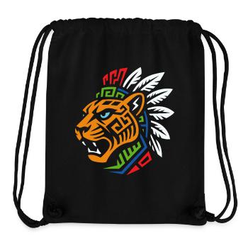 Tribal Tiger – Kraftvolles Ethno Design - Stanley/Stella recycelter Gym Bag - Schwarz - Vorne