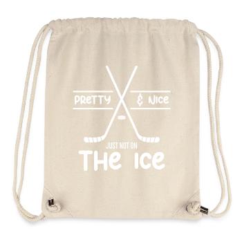 Pretty and Nice Just Not On Frozen Rink Art - Stanley/Stella recycelter Gym Bag - Naturweiß - Vorne