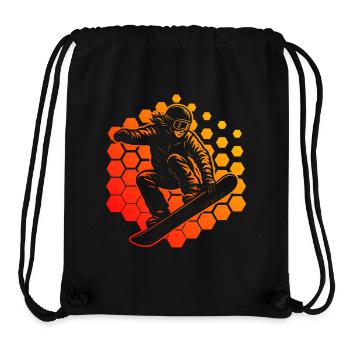 Vintage Snowboard Design für Snowboard - Stanley/Stella recycelter Gym Bag - Schwarz - Vorne