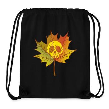 Feuille morte - Sac à cordon recyclé Stanley/Stella - noir - Devant