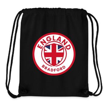 England Bradford Round Badge - Stanley/Stella Recycled Gym Bag - black - Front