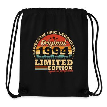 1994 Vintage Jahrgang Geburtstag Geschenkidee - Stanley/Stella recycelter Gym Bag - Schwarz - Vorne
