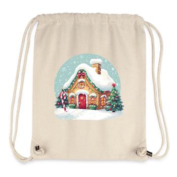 Christmas Gingerbread House - Stanley/Stella recycelter Gym Bag - Naturweiß - Vorne